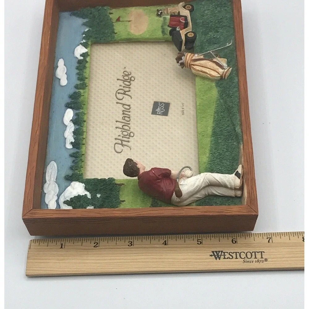 RUSS Highland Ridge 3D Golf Photo Frame‎ Shadowbox - Holds 6x4 EUC